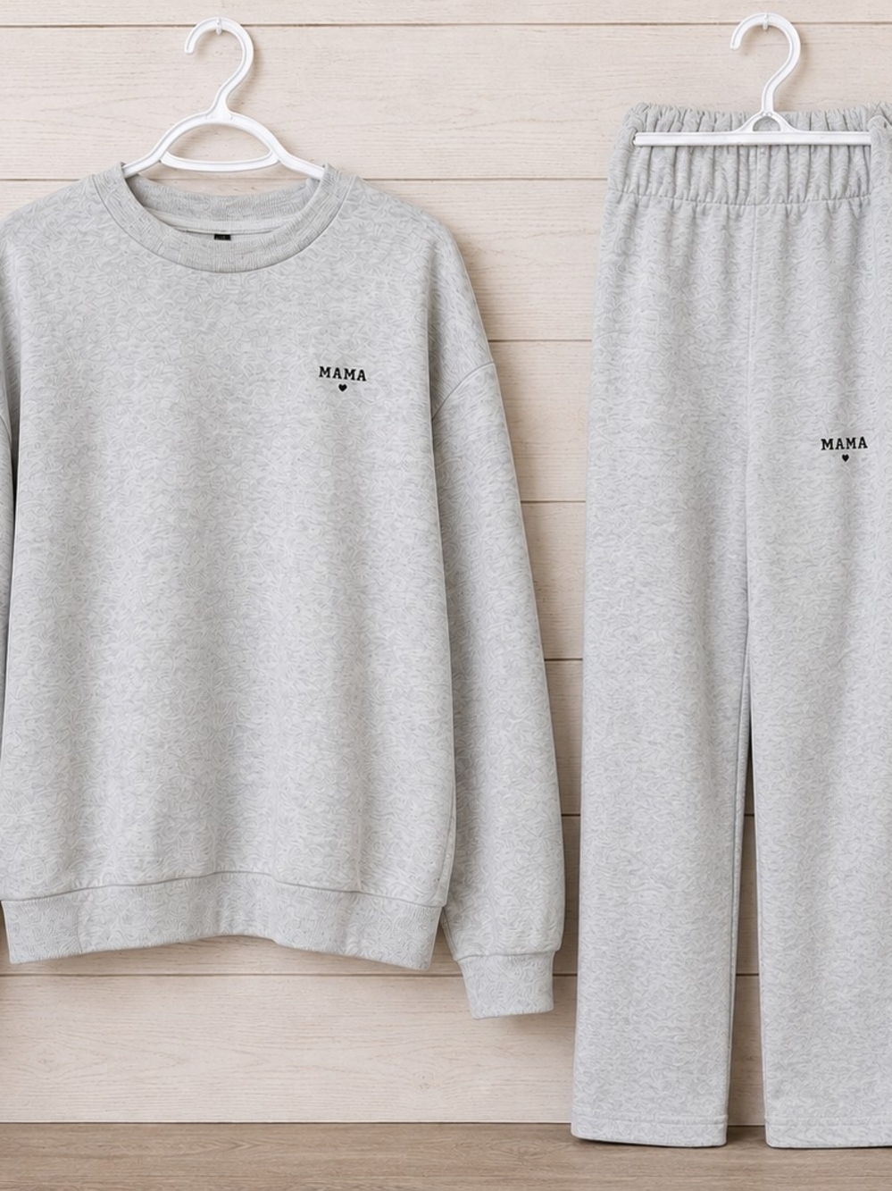 SHEIN Maternity MAMA Sweatshirt & Pants Set XL Grey